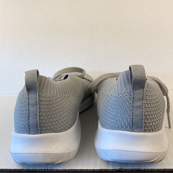 Running Shoes Slip On Faux Tie Up Look Size 7 Grey - Picture 3 of 7